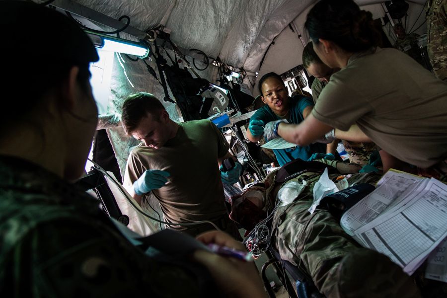 Mass Casualty Exercise for the 121st Combat Support Hospital
