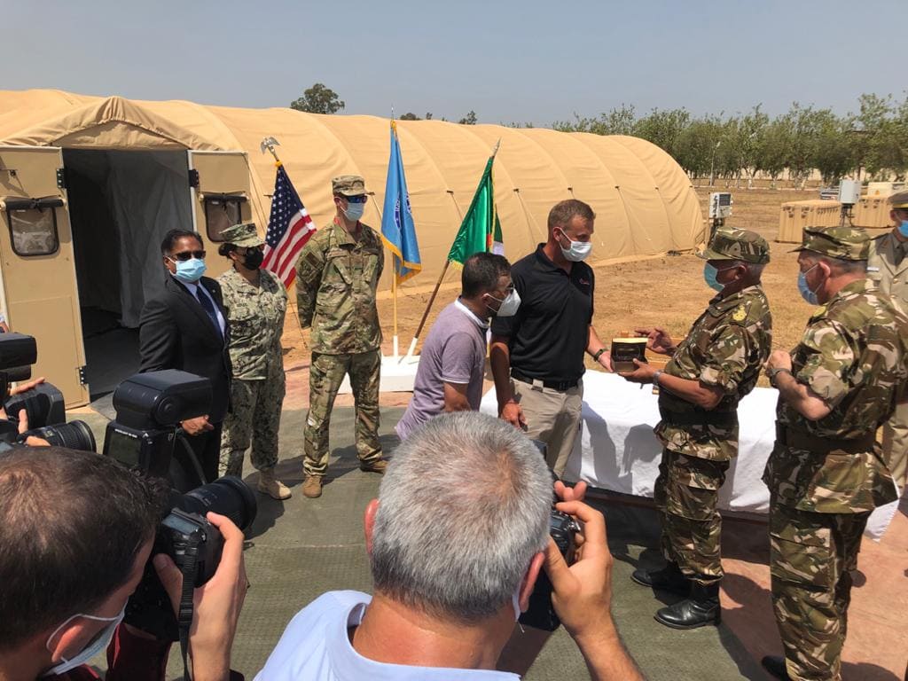 Inauguration of 35-bed mobile field hospital given to Algeria by U.S. AFRICOM