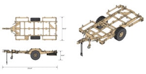 AK HEAVY DUTY TACTICAL TRAILER EXTENDED DRAWING AKS AX881