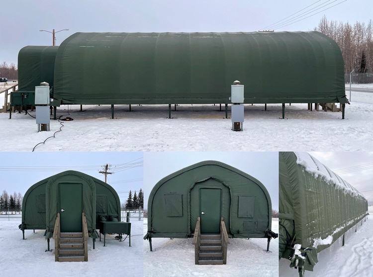 alaska defense arctic shelter system exterior multi